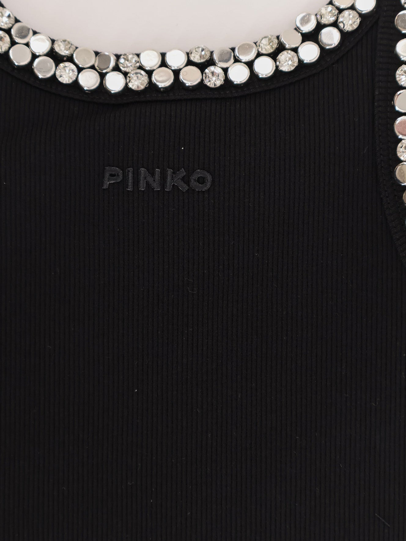 Pinko T-shirts and Polos Black Cotone Poliestere Elastane