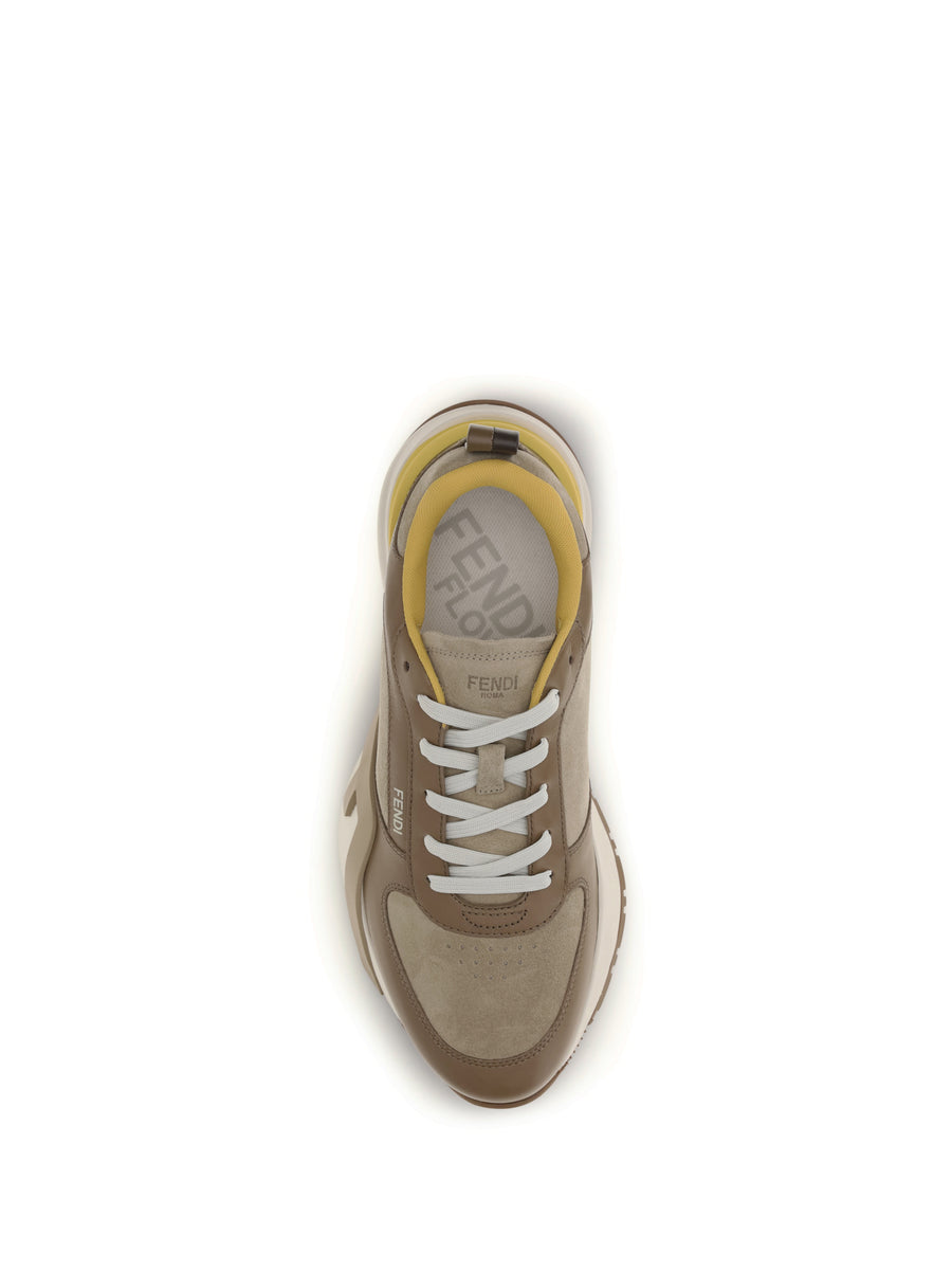 Sneakers Flow Calf Leather Nocc/biscuit/g.fendi Trainers