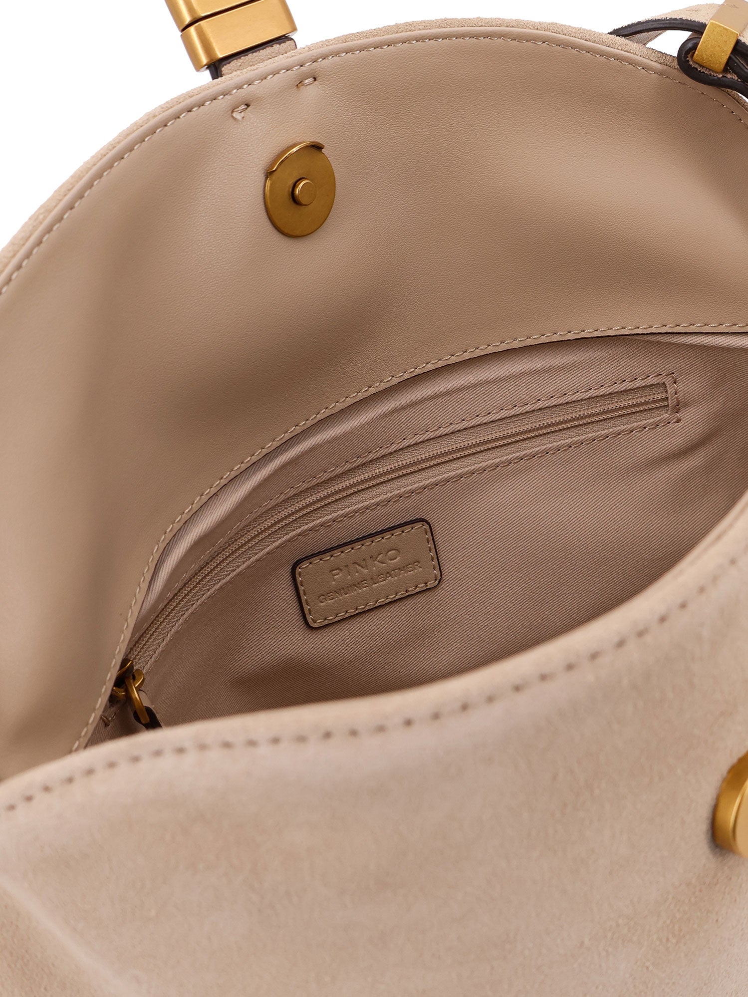 Pinko Bags Beige Suede