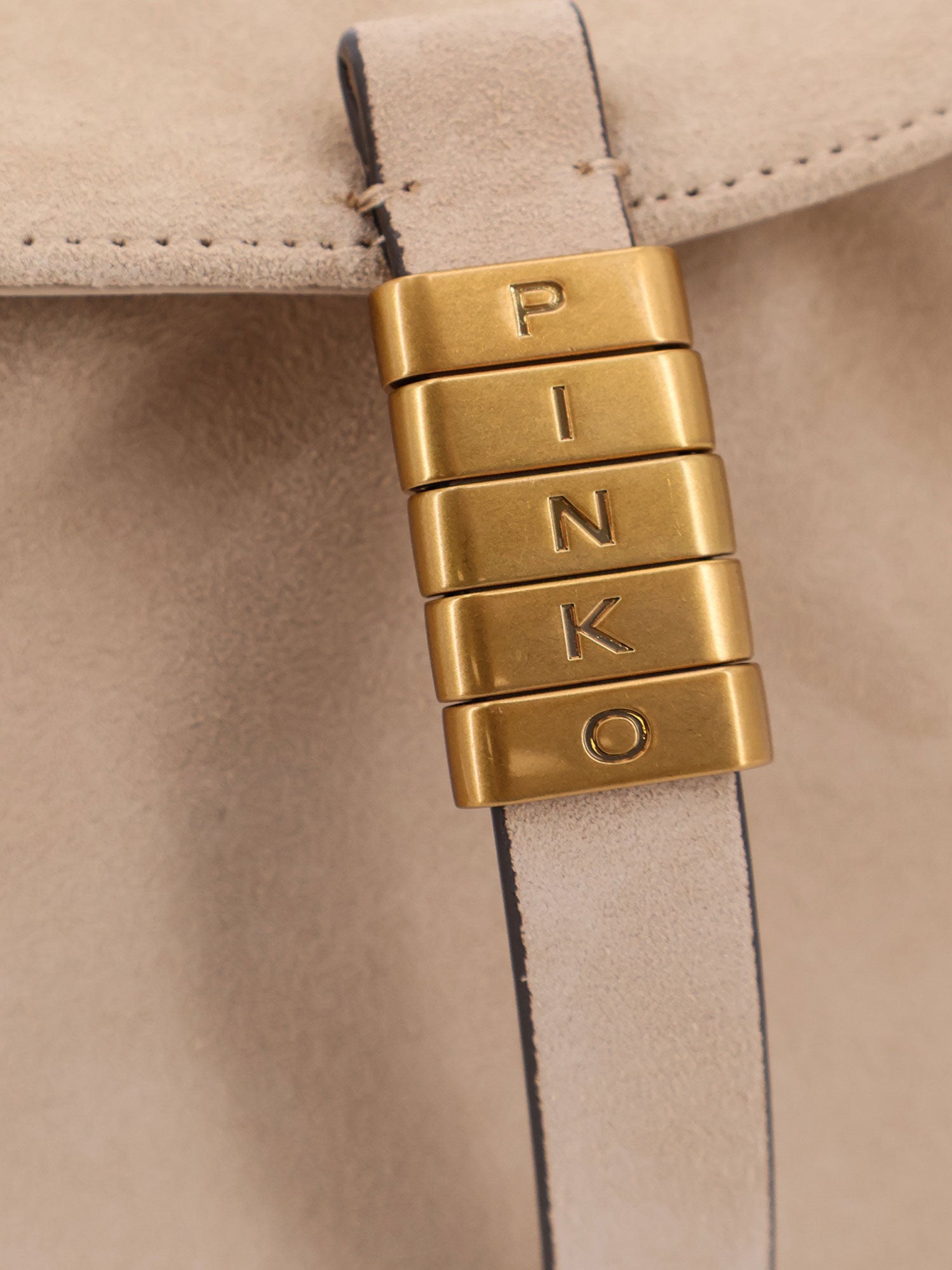 Pinko Bags Beige Suede