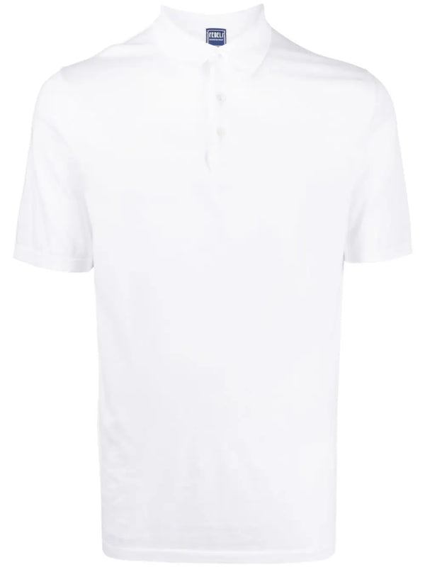 Fedeli Cotton 100% polo shirt in white