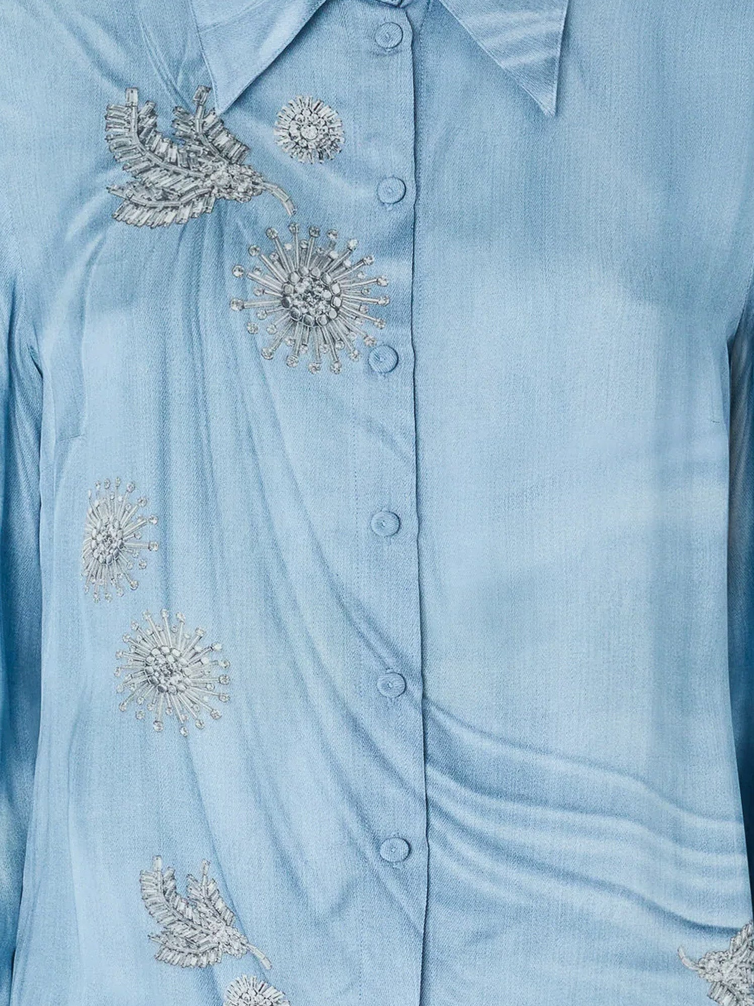 Pinko Shirts Clear Blue Viscosa