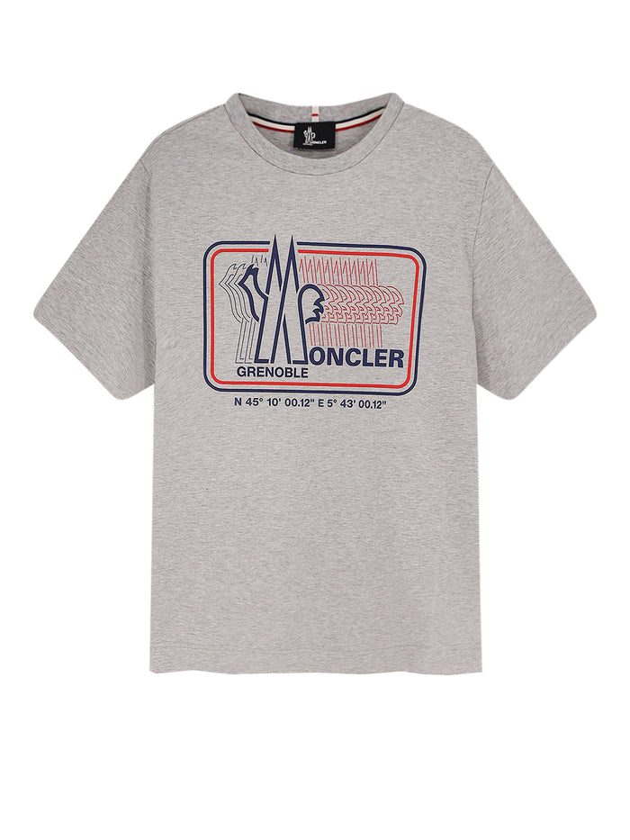 Moncler Grenoble T-Shirts And Polos Grey Cotone