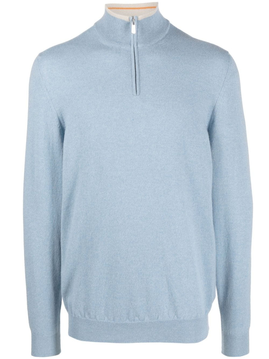 Fedeli Cashmere 100% sweater in blue