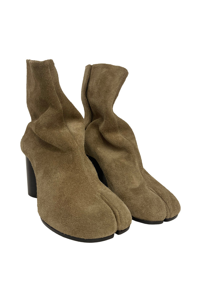 Tabi Boots In Suede Nude & Neutrals Calf Leather Calzature