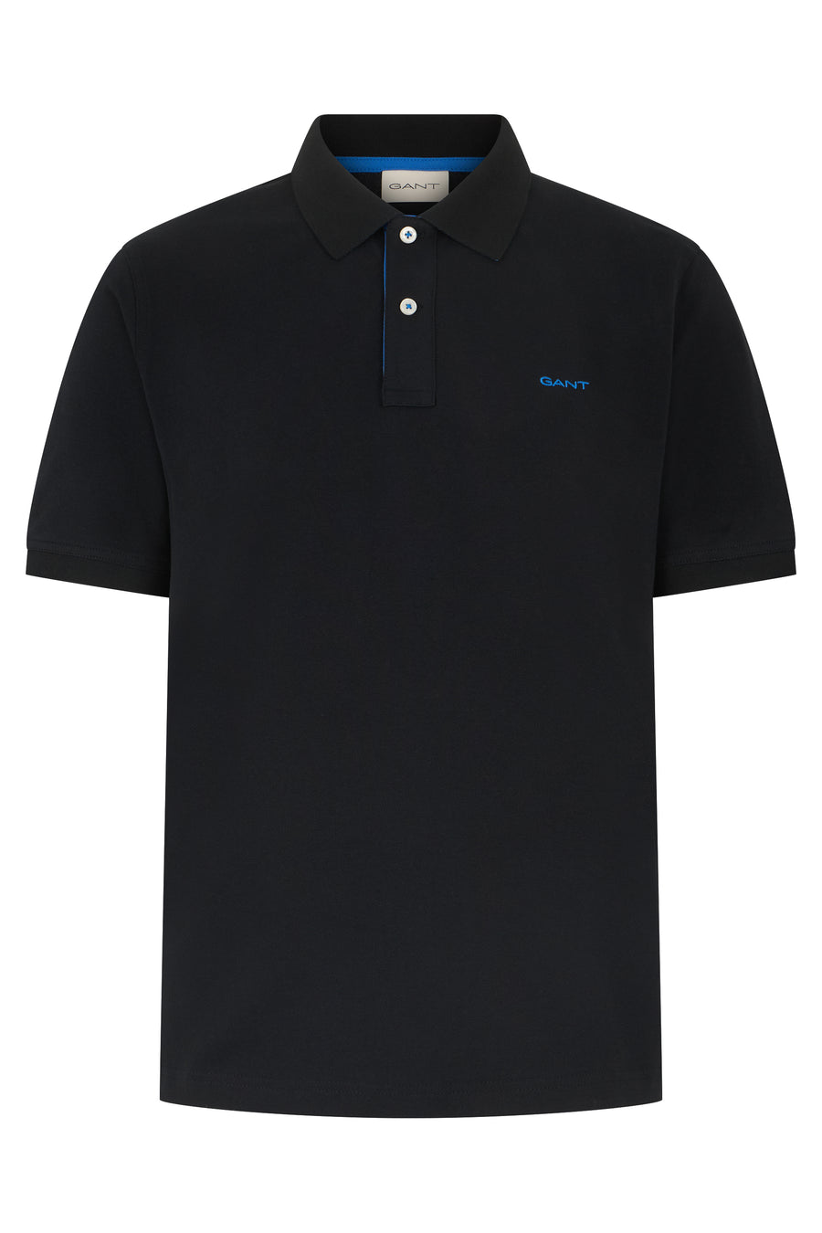 Short-Sleeve Polo Shirt Black Cotton