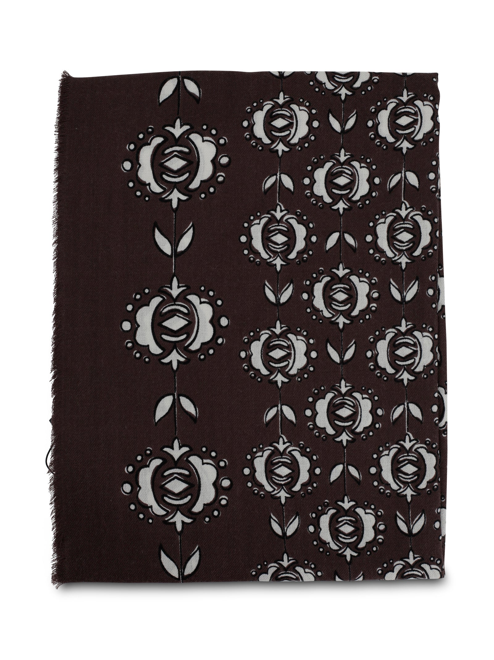 Max Mara Weekend Scarfs Brown 80 % Lana Seta