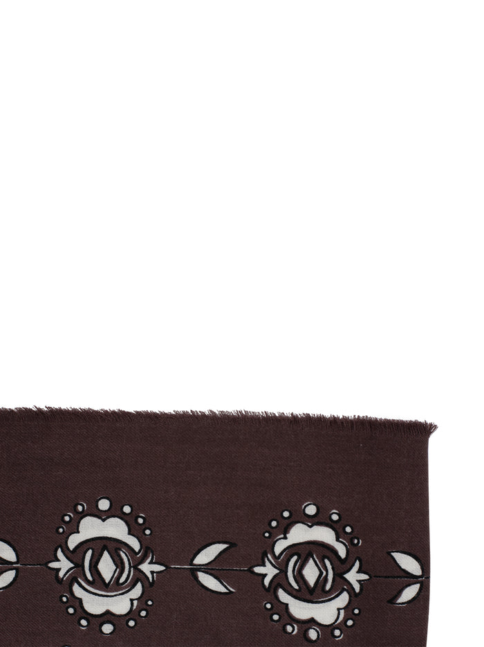 Max Mara Weekend Scarfs Brown 80 % Lana Seta