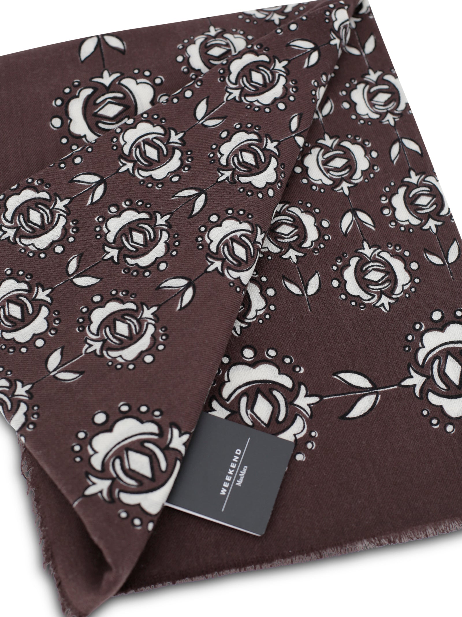 Max Mara Weekend Scarfs Brown 80 % Lana Seta
