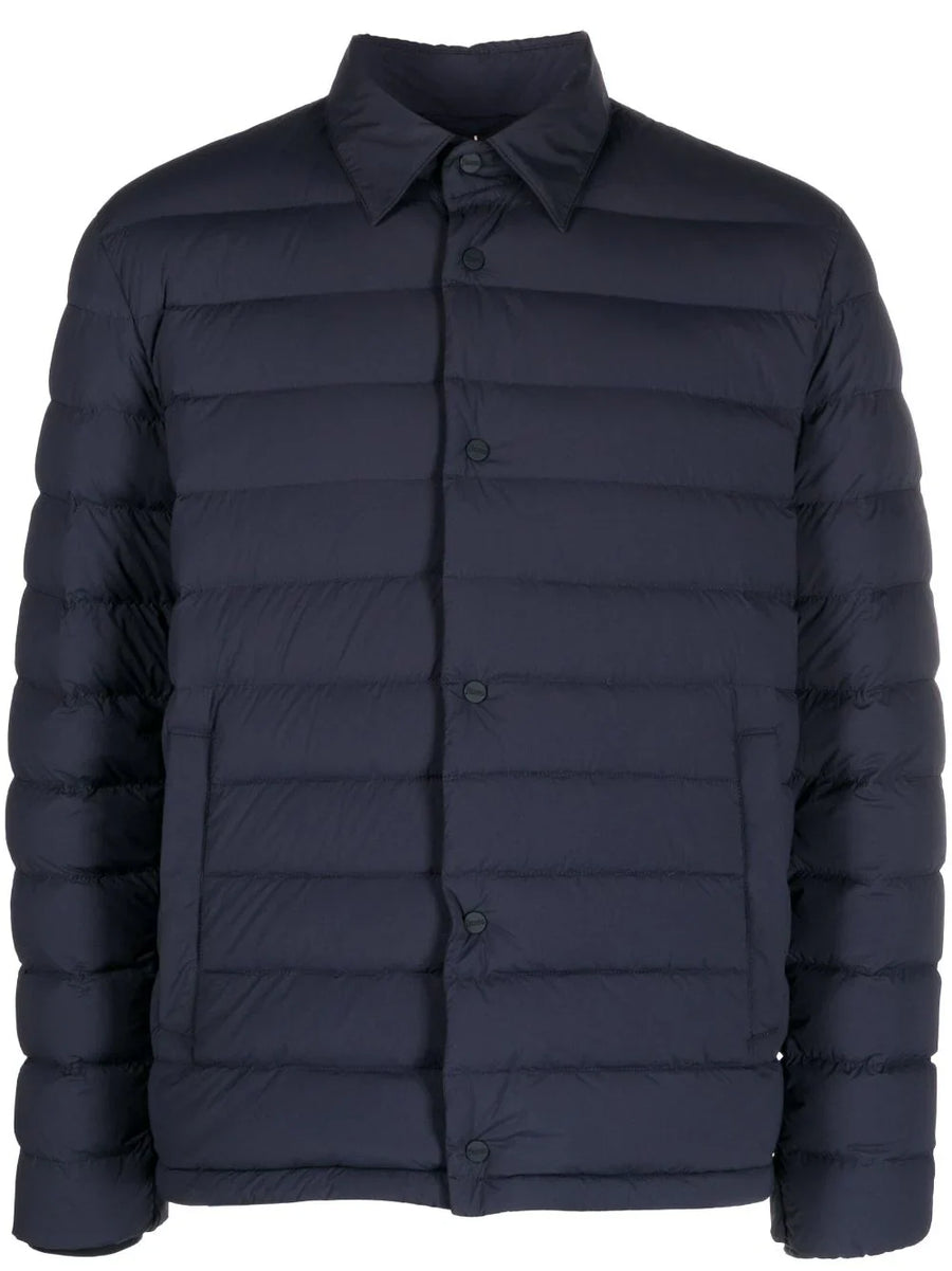 Herno Outer: Polyamide 86% down jacket in navy