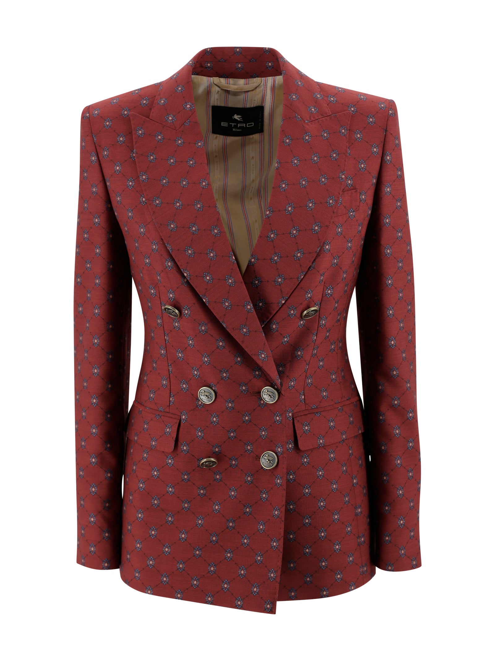 Etro Jackets Rosso Viscosa Acetato
