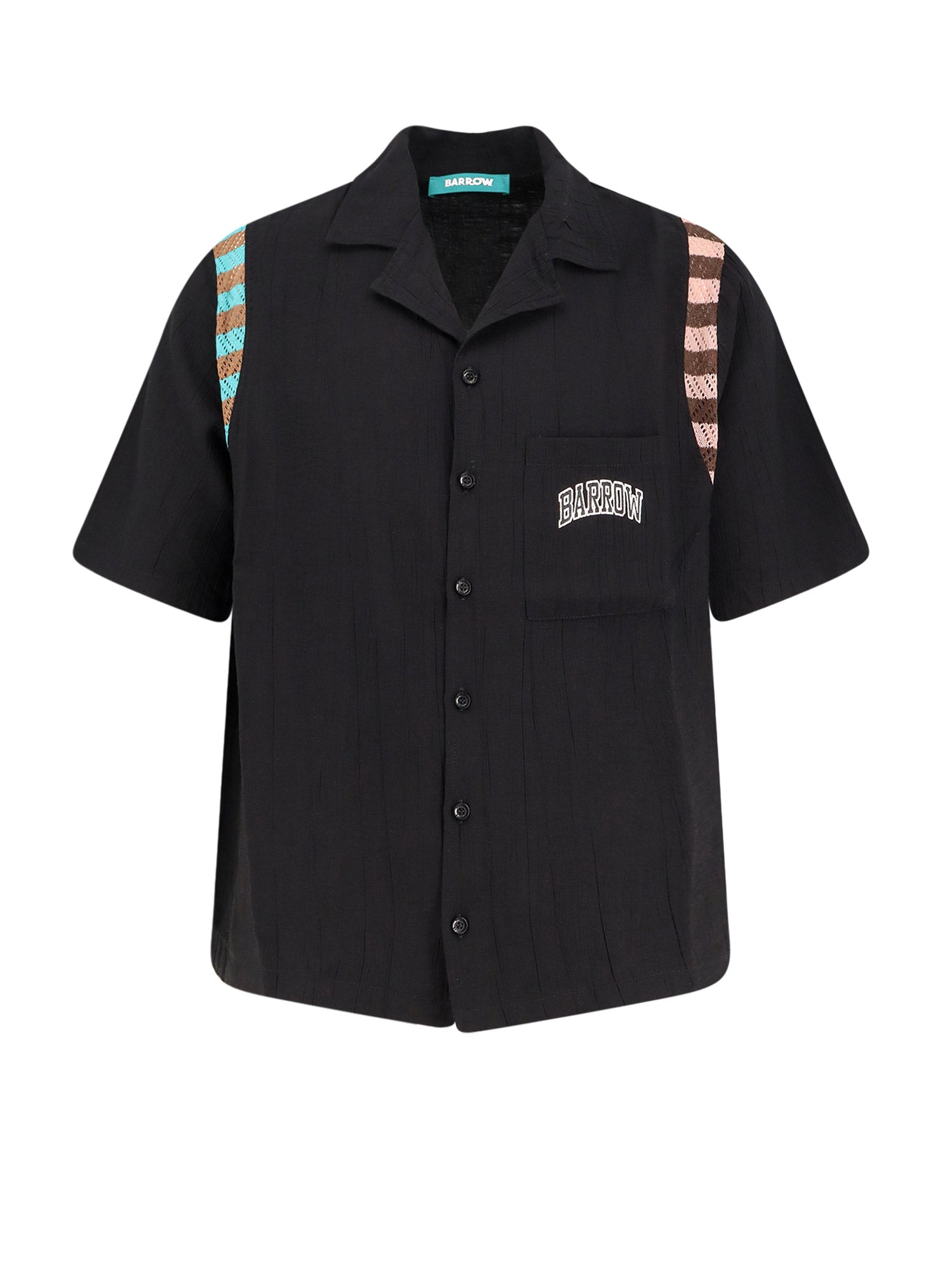 BARROW Shirts Black Viscosa Poliestere