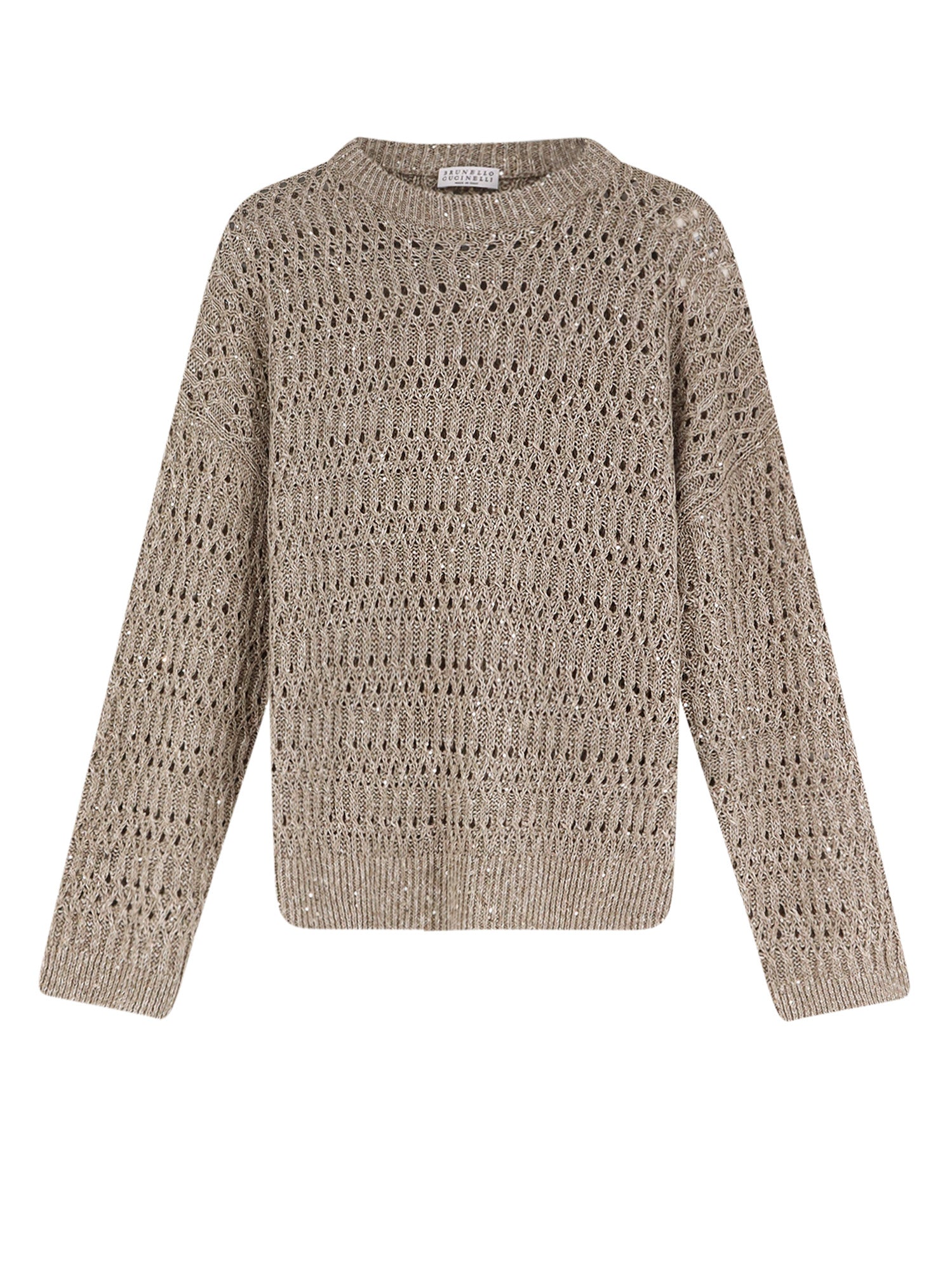 Brunello Cucinelli Sweaters Mud Seta Nylon