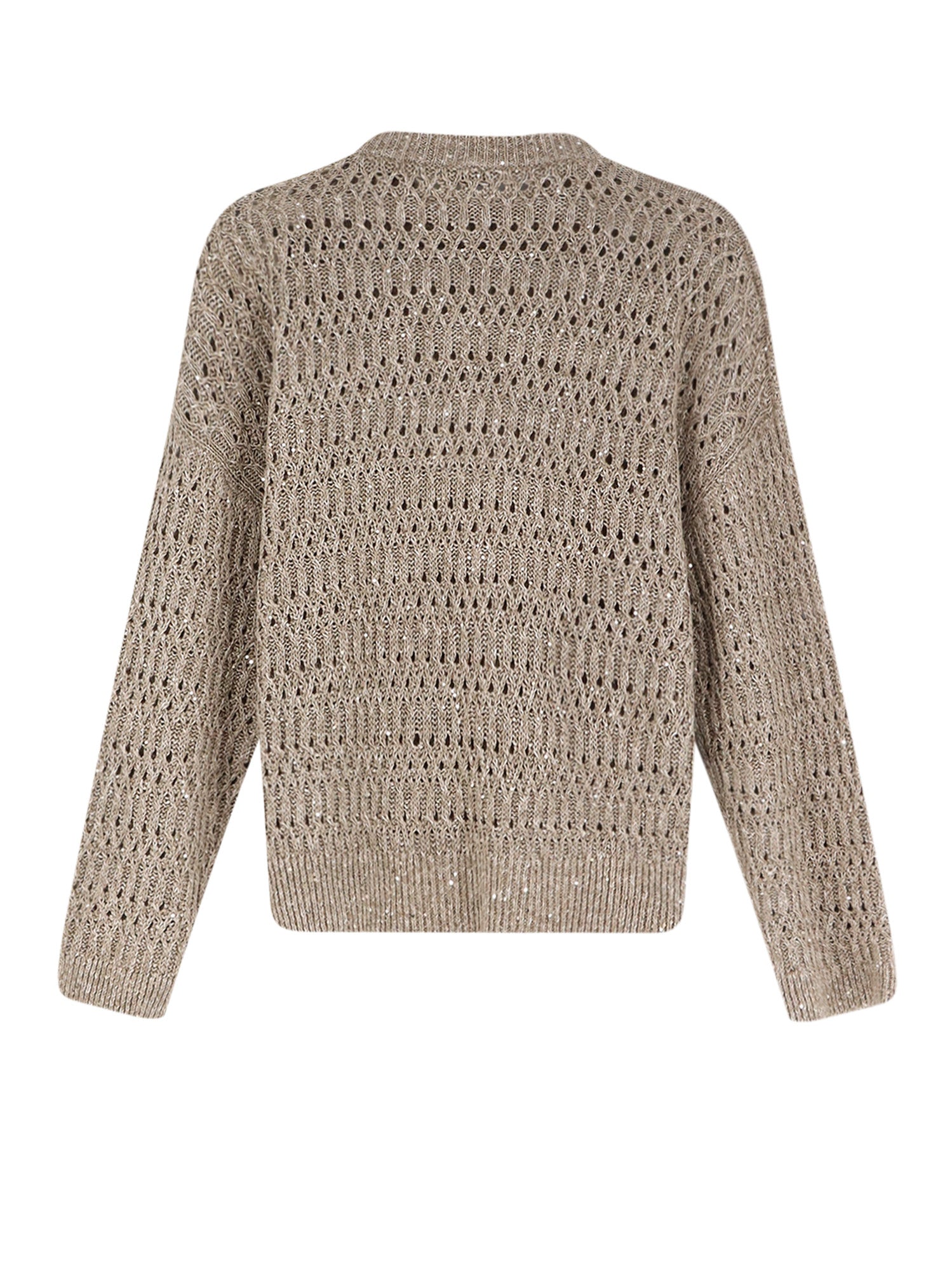 Brunello Cucinelli Sweaters Mud Seta Nylon