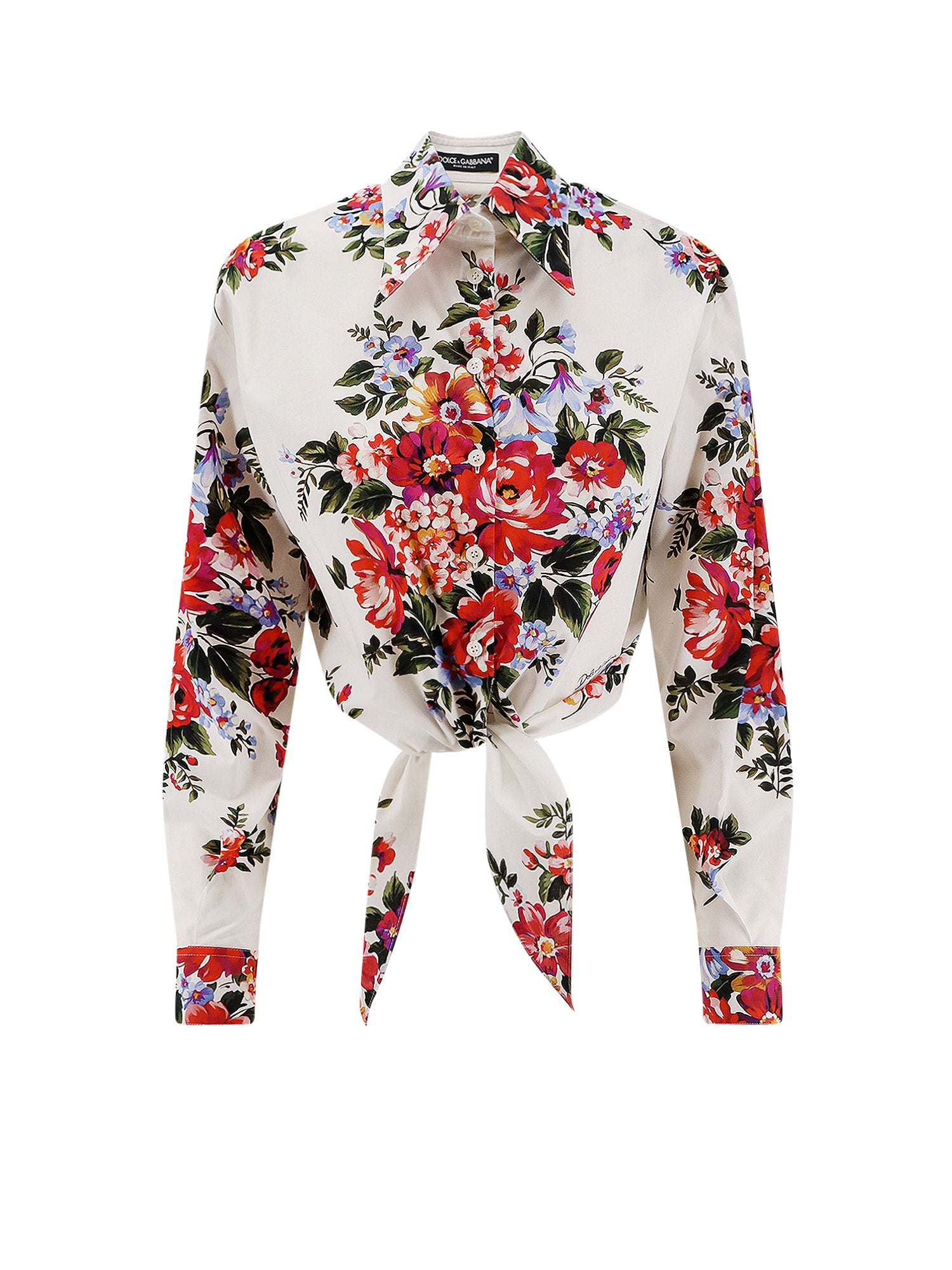 Dolce & Gabbana Shirts Mazzfiori Bianco Cotone