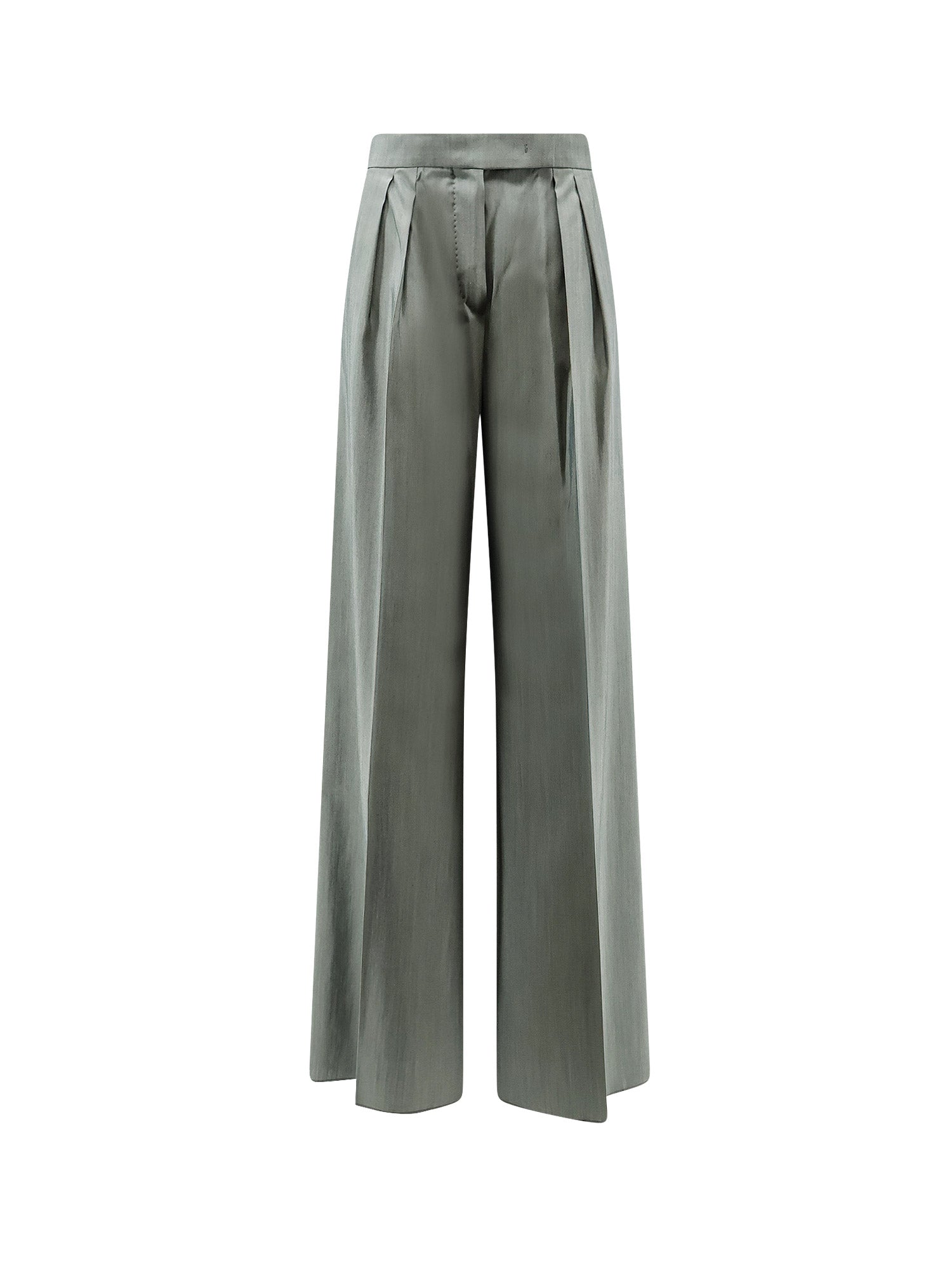 Max Mara RTW Verde Scuro Lana Vergine Seta