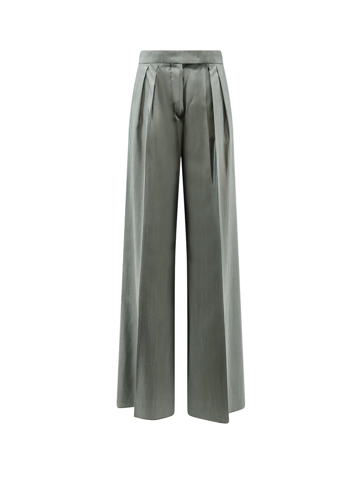 Max Mara RTW Verde Scuro Lana Vergine Seta