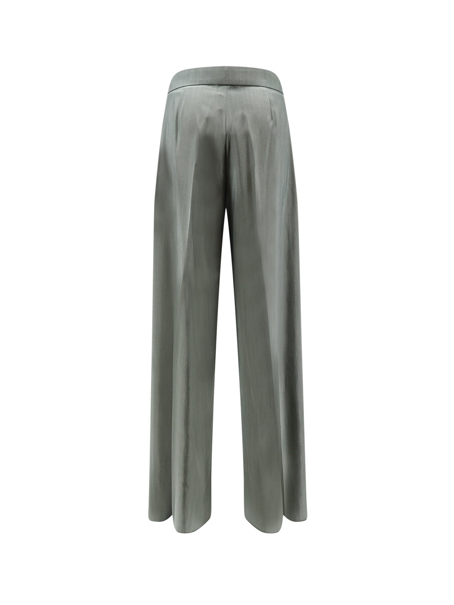 Max Mara RTW Verde Scuro Lana Vergine Seta