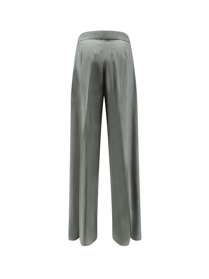 Max Mara RTW Verde Scuro Lana Vergine Seta