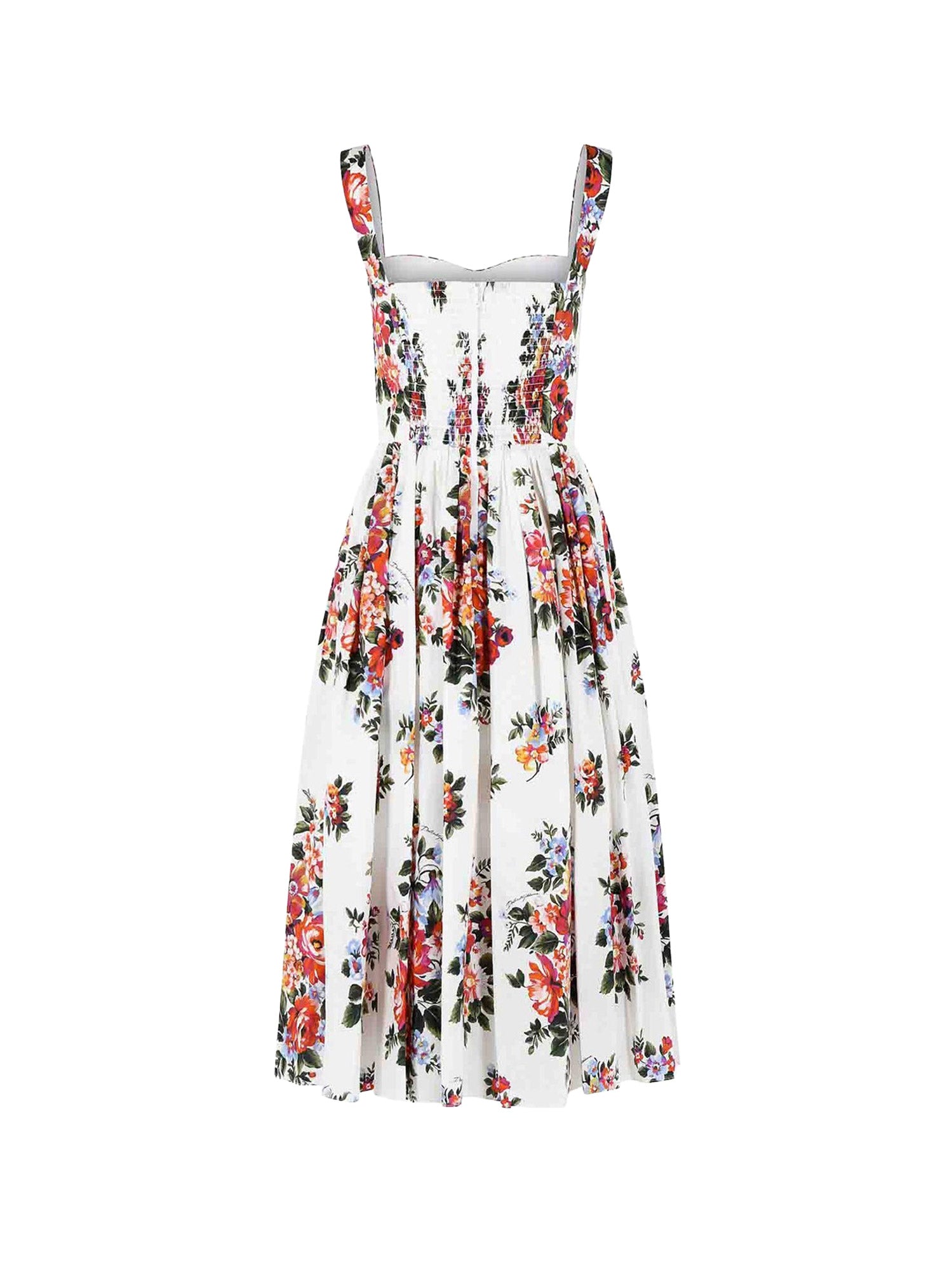 Dolce & Gabbana Dresses Mazzfiori Bianco Cotone