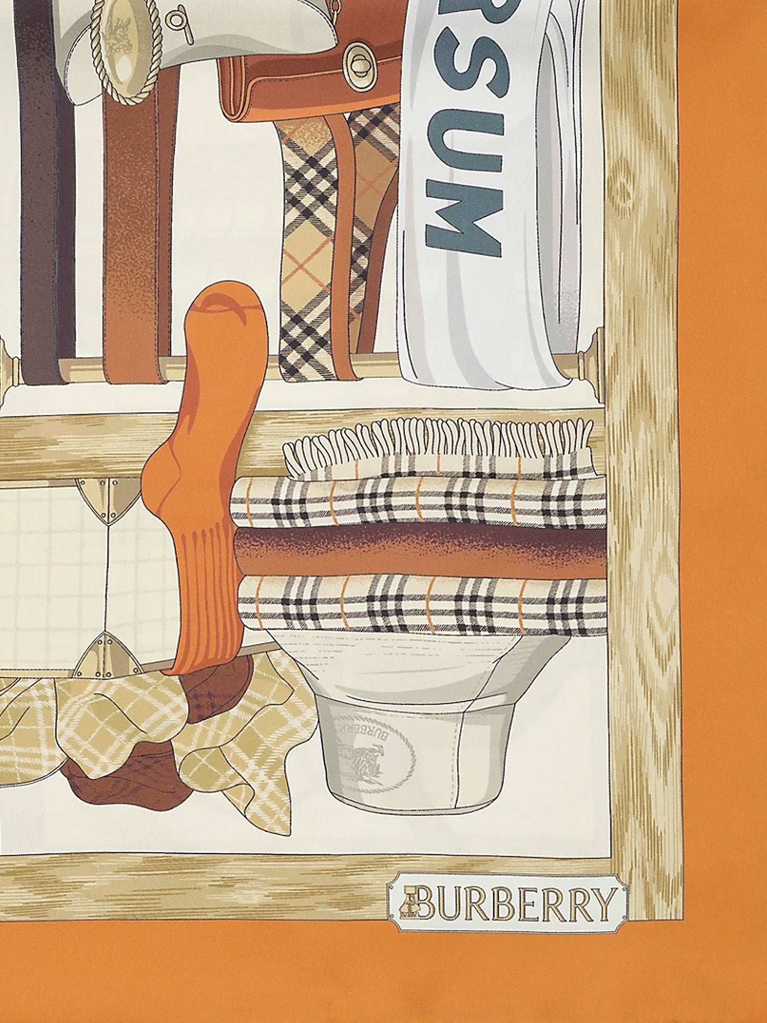 Burberry Scarfs Pumpkinorange Seta