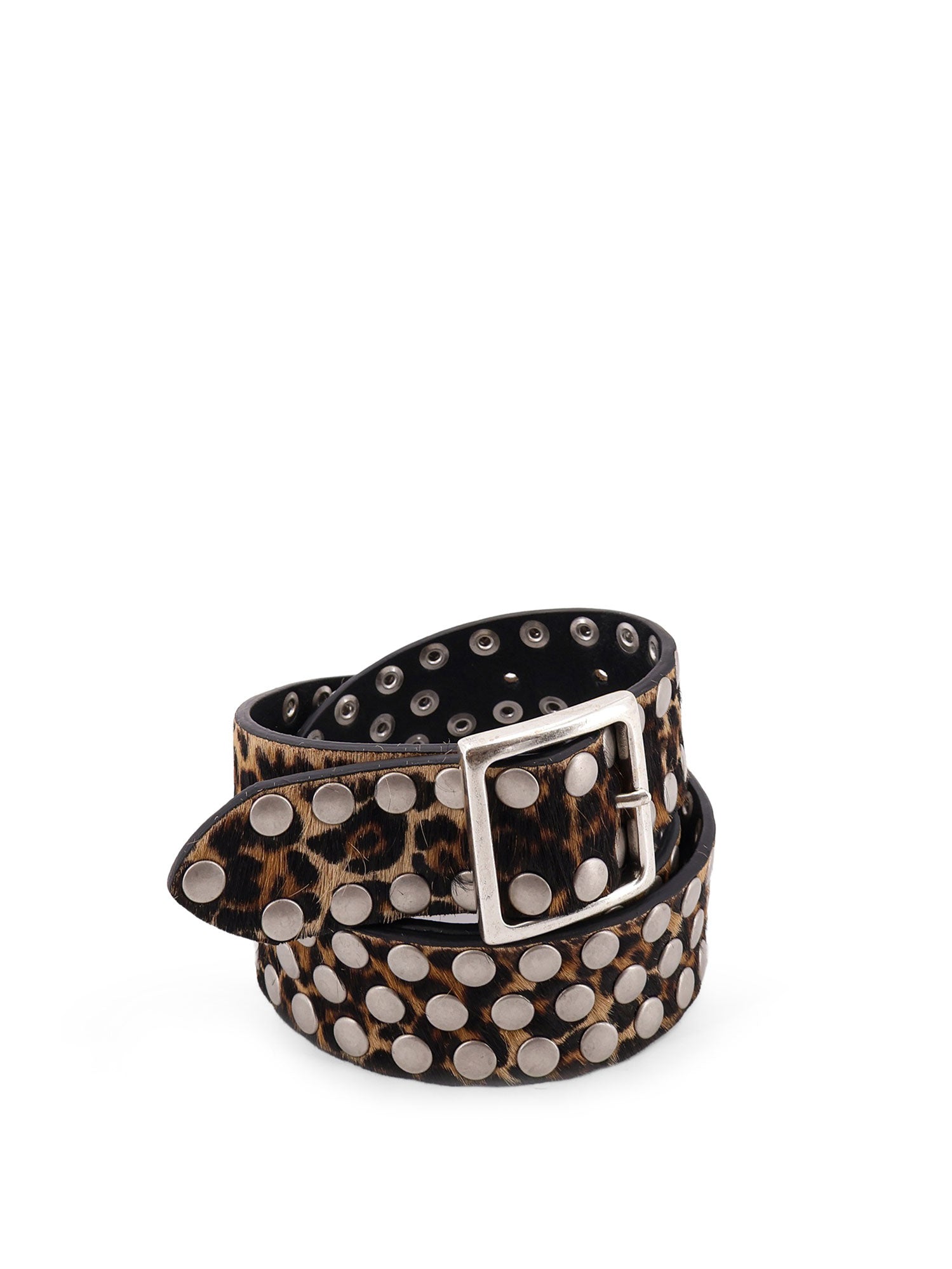 Golden Goose Belts Beige Brown Leo Black Pelle