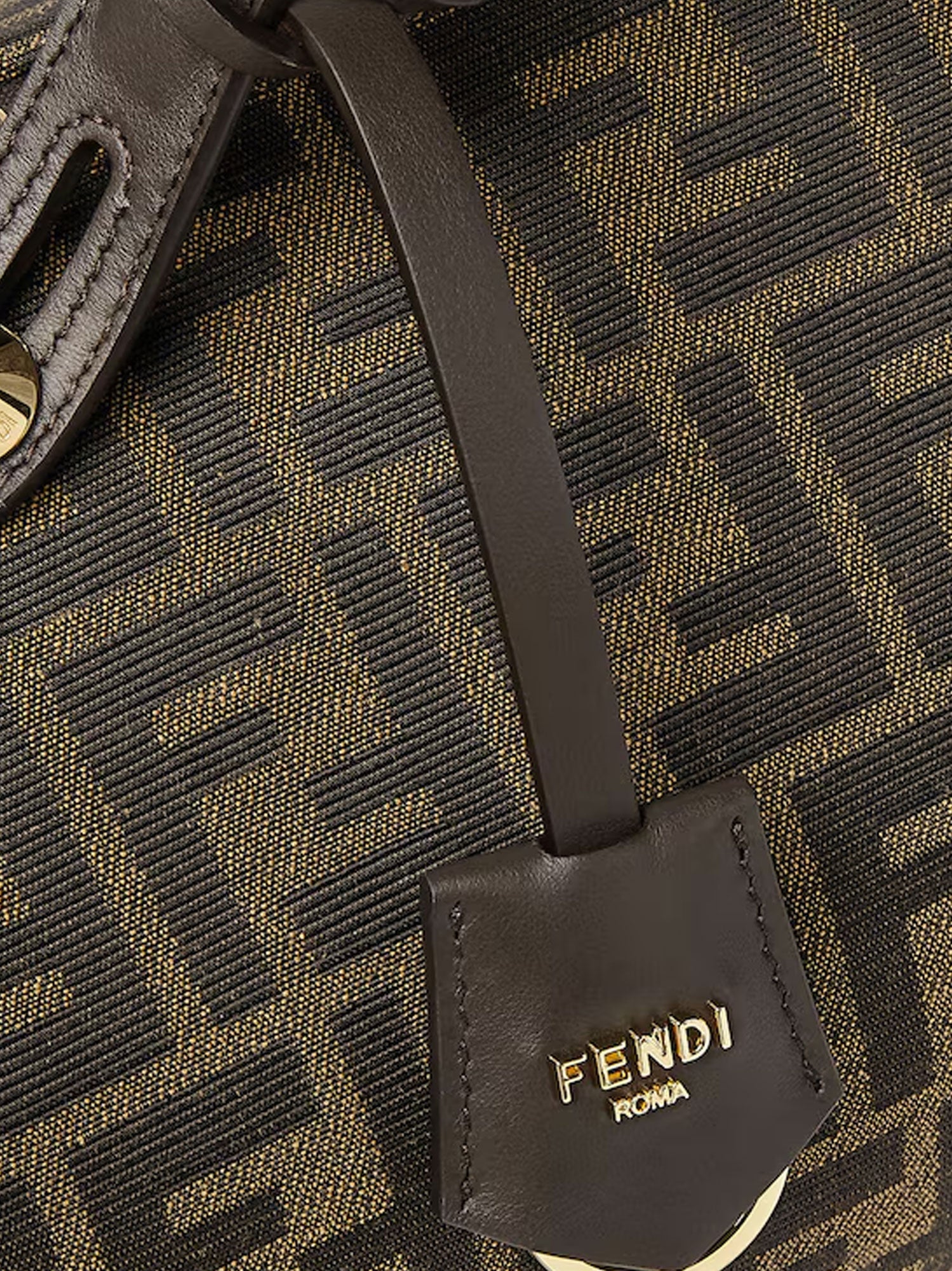 Fendi Bags T Moro R Ebano Os Tessuto Jacquard Ff/pelle