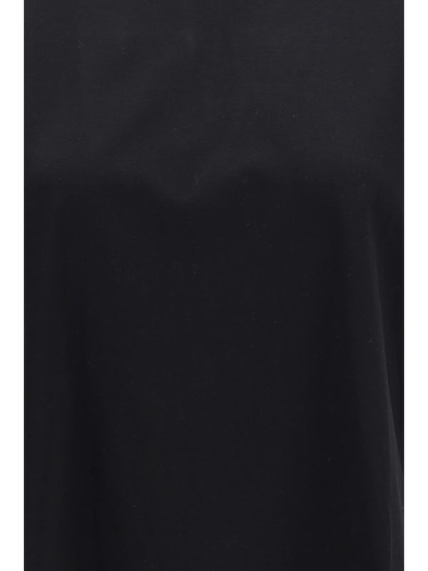 T-Shirt Basiluzzo Boxy Fit Black Cotton T-shirts & Jerseys