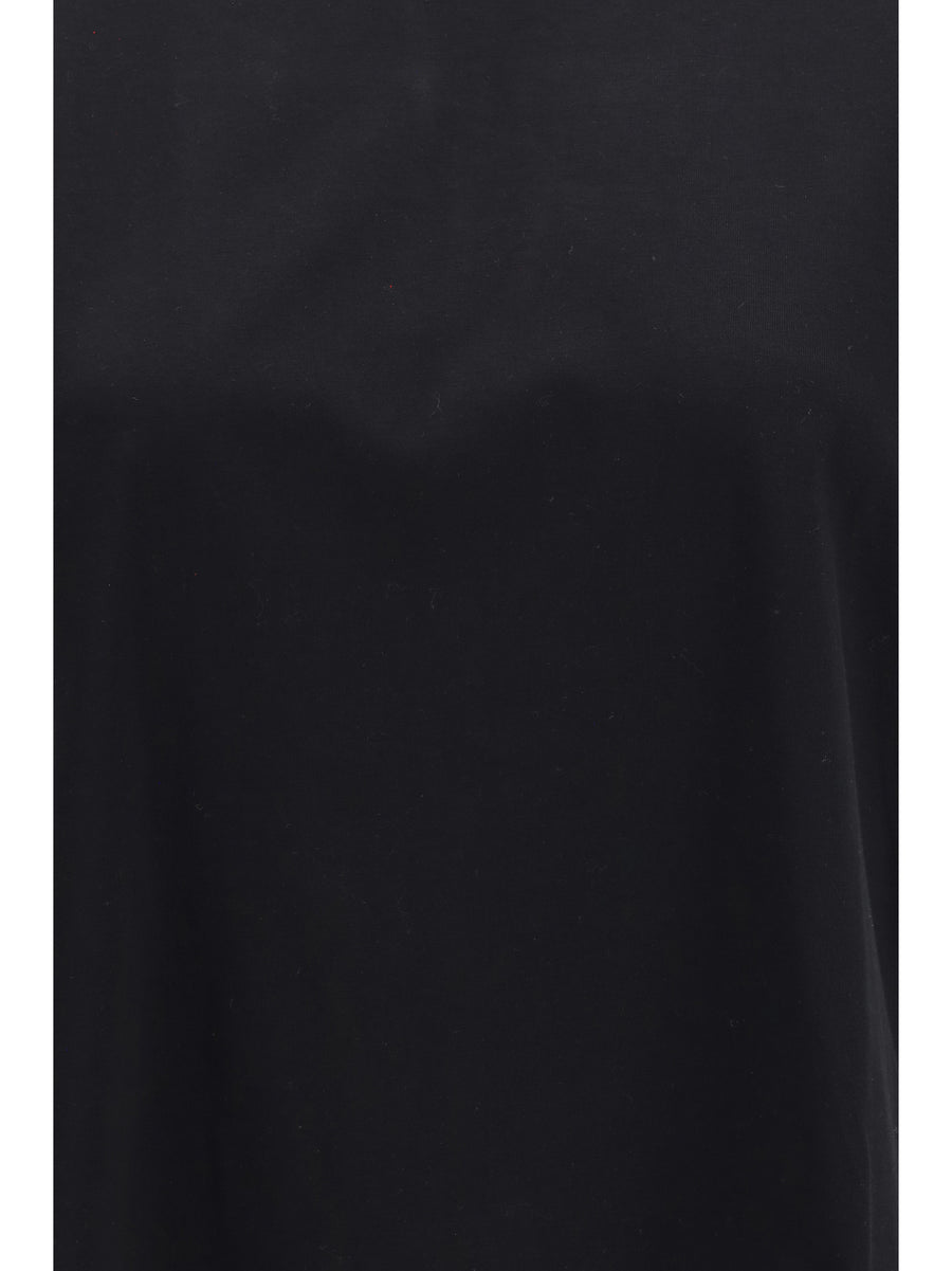 T-Shirt Basiluzzo Boxy Fit Black Cotton T-shirts & Jerseys