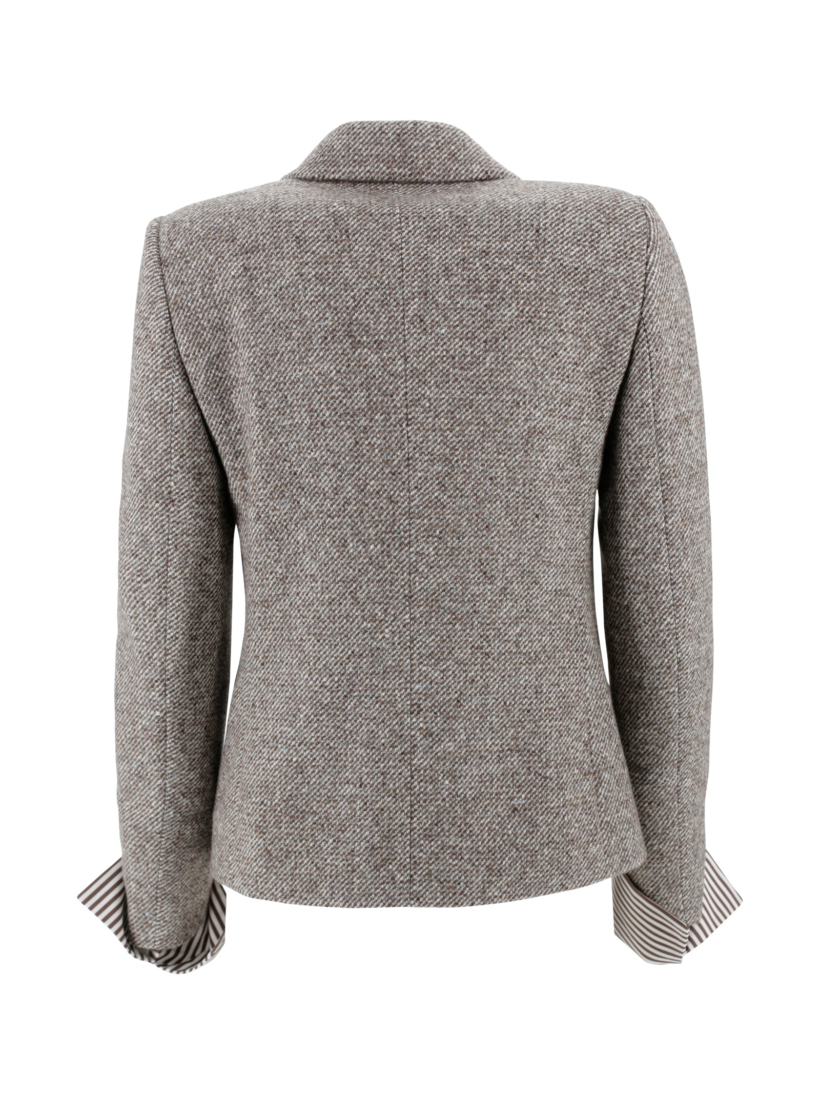 Brunello Cucinelli Jackets Marrone Lana Seta Poliammide