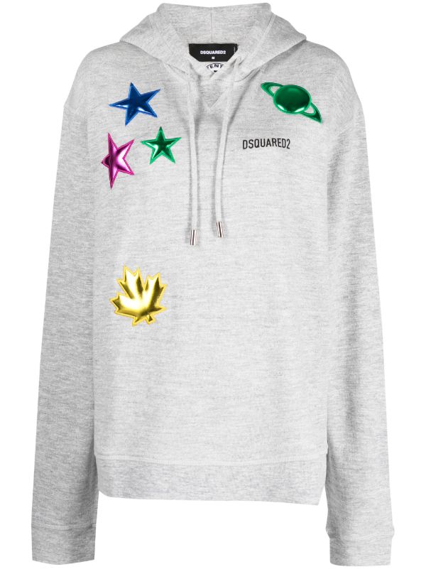 Dsquared2 Cotton 92% hoodie in grey
