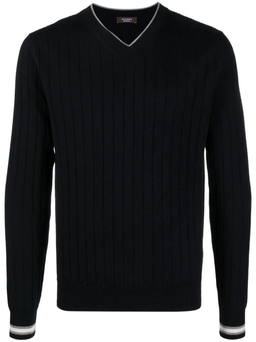 Peserico Virgin Wool 100% sweater in black