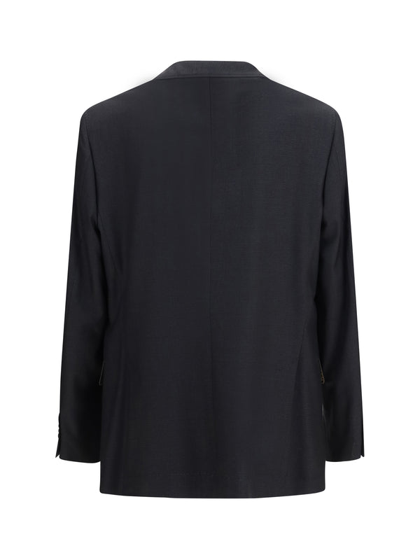 Jacket Houndstooth Anthracite Merino Wool