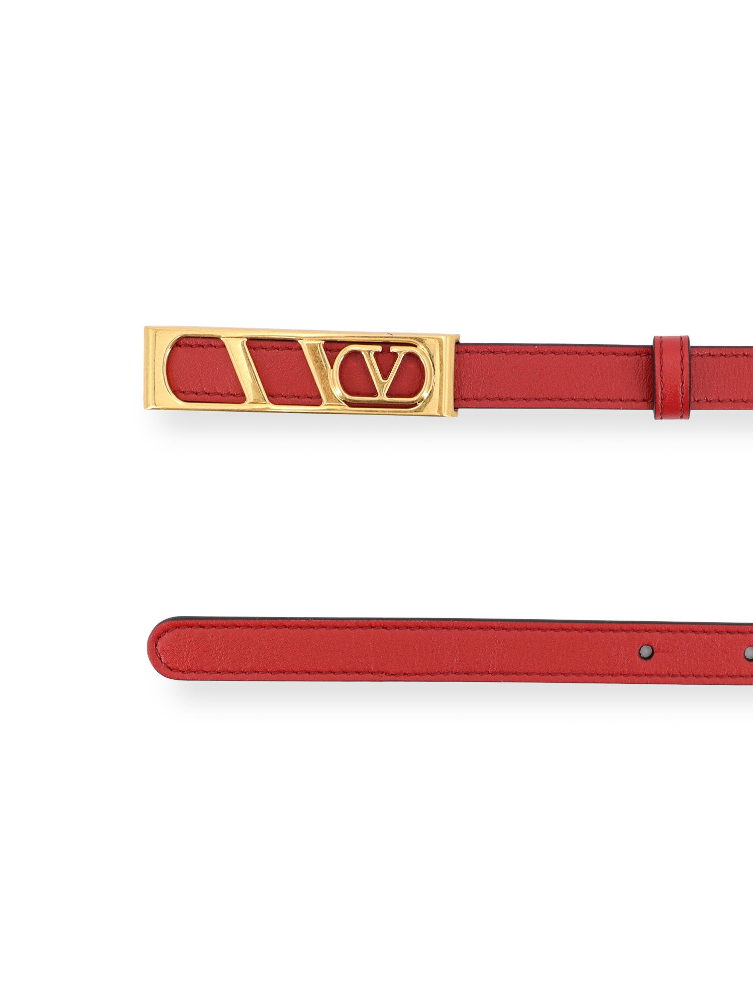 Valentino Garavani Belts Rosso V Pelle