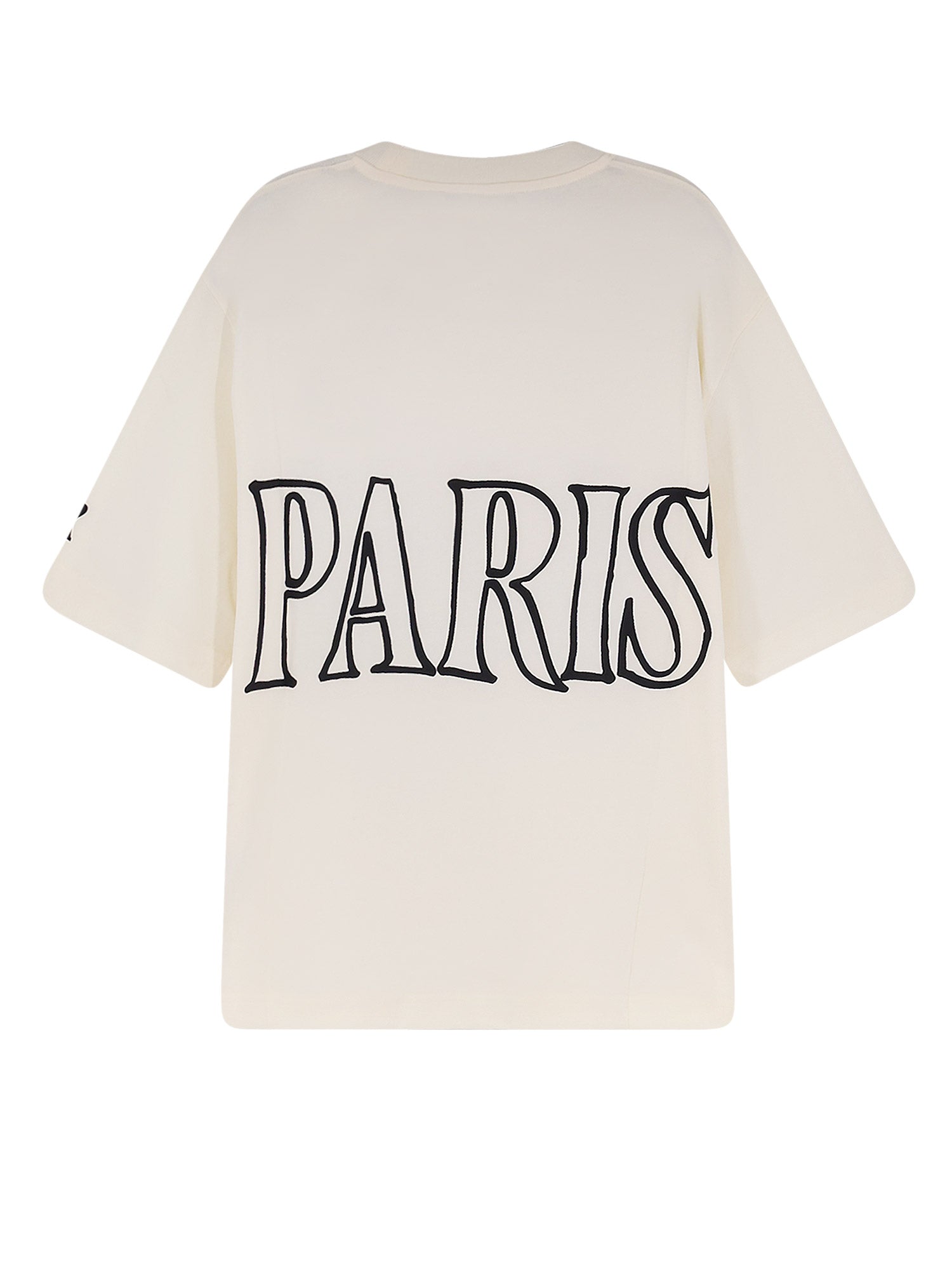 Ami Paris T-Shirts And Polos Blanc Creme Cotone