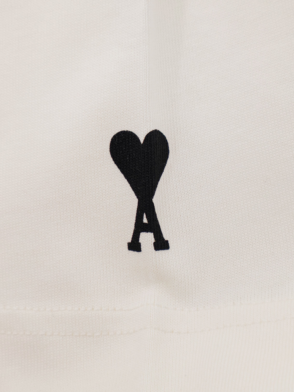 Ami Paris T-Shirts And Polos Blanc Creme Cotone
