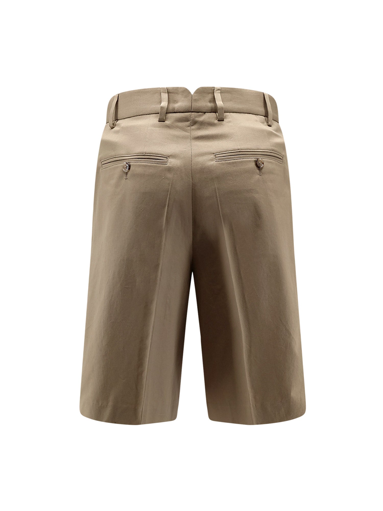 Ami Paris Shorts Beige Taupe Lana Vergine