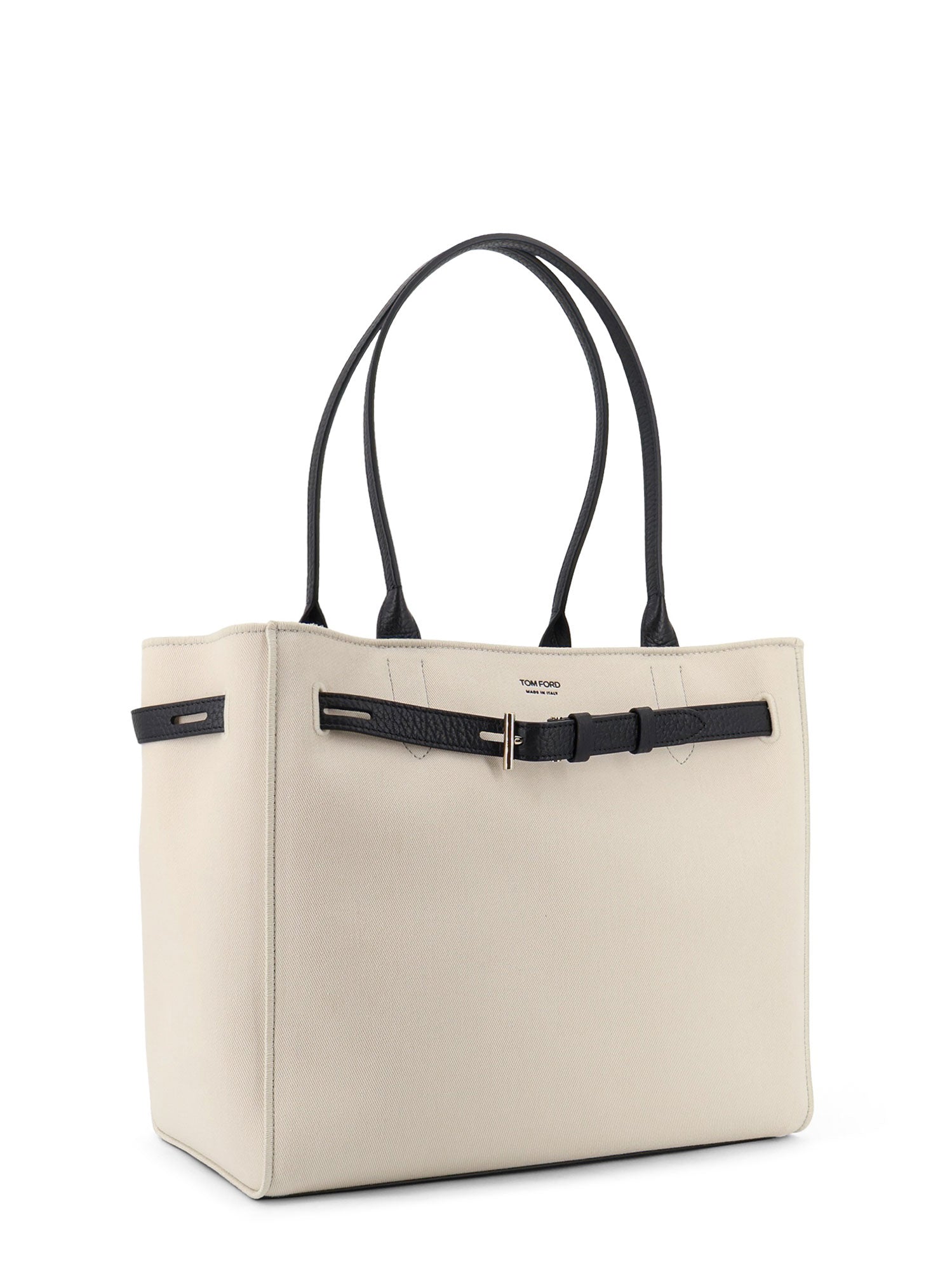 Tom Ford Bags Ecrublack Canvas/pelle