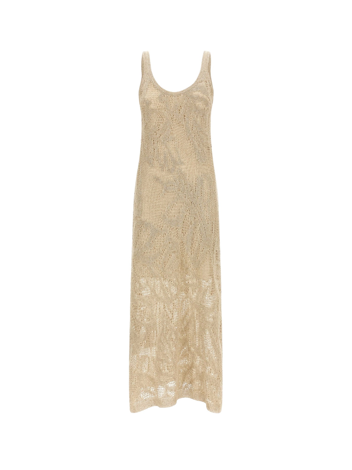 Brunello Cucinelli Dresses Beige Lino Cotone