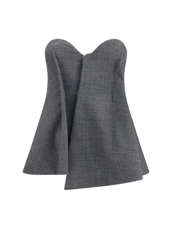 Magda Butrym 96% Merino wool; 4% Elastane blouse in gray
