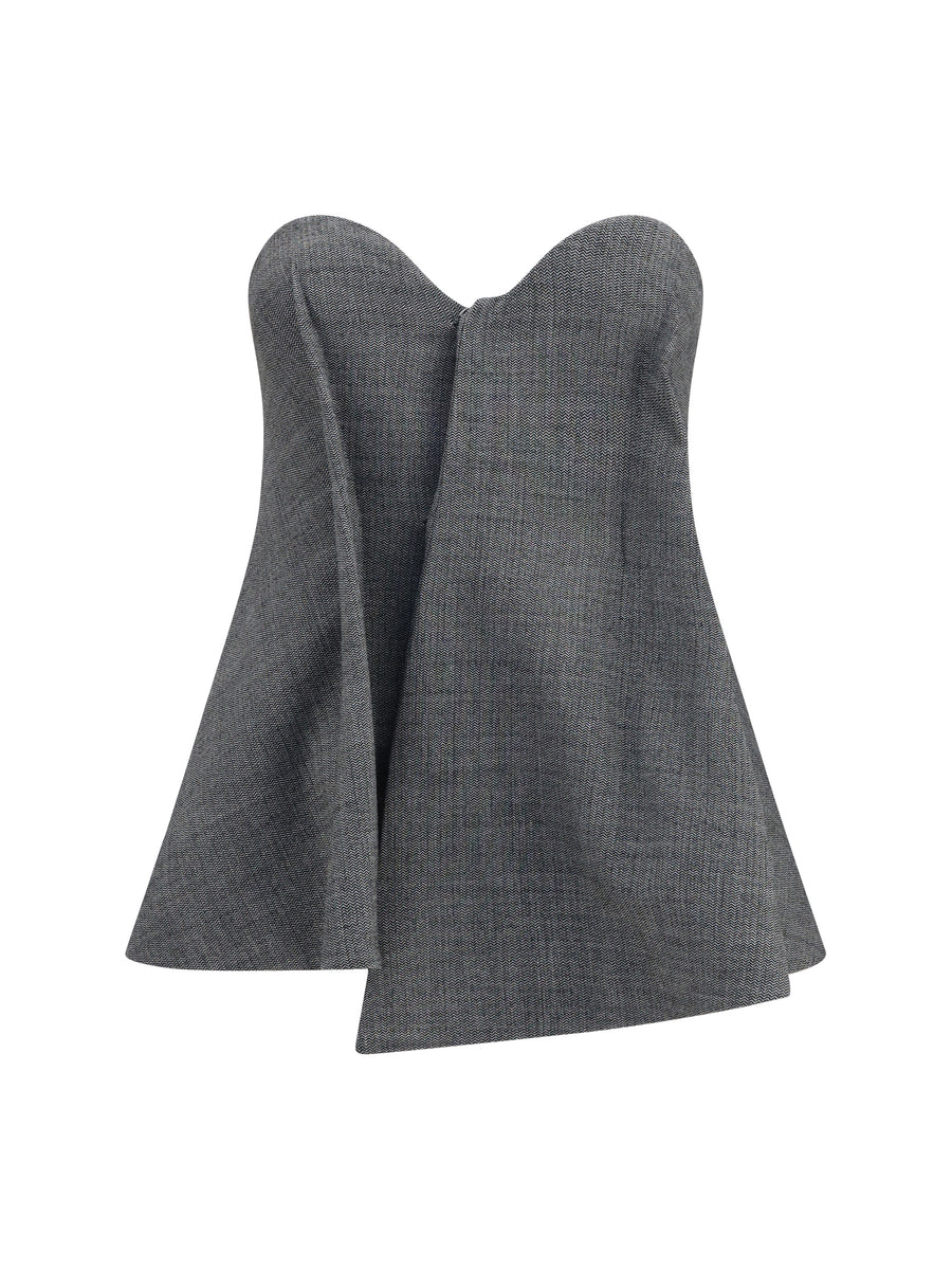 Magda Butrym 96% Merino wool; 4% Elastane blouse in gray
