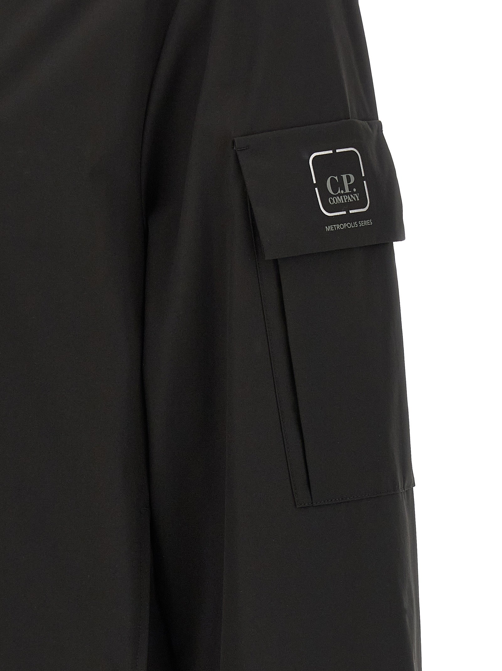 The Metropolis Series overshirt Black Polyester Shirt, Blouse