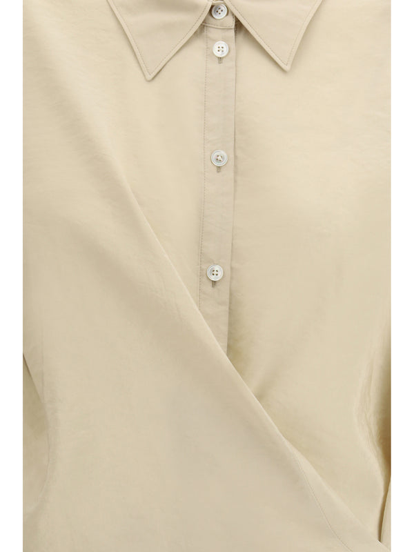 Shirt Draped Oat Milk Silk