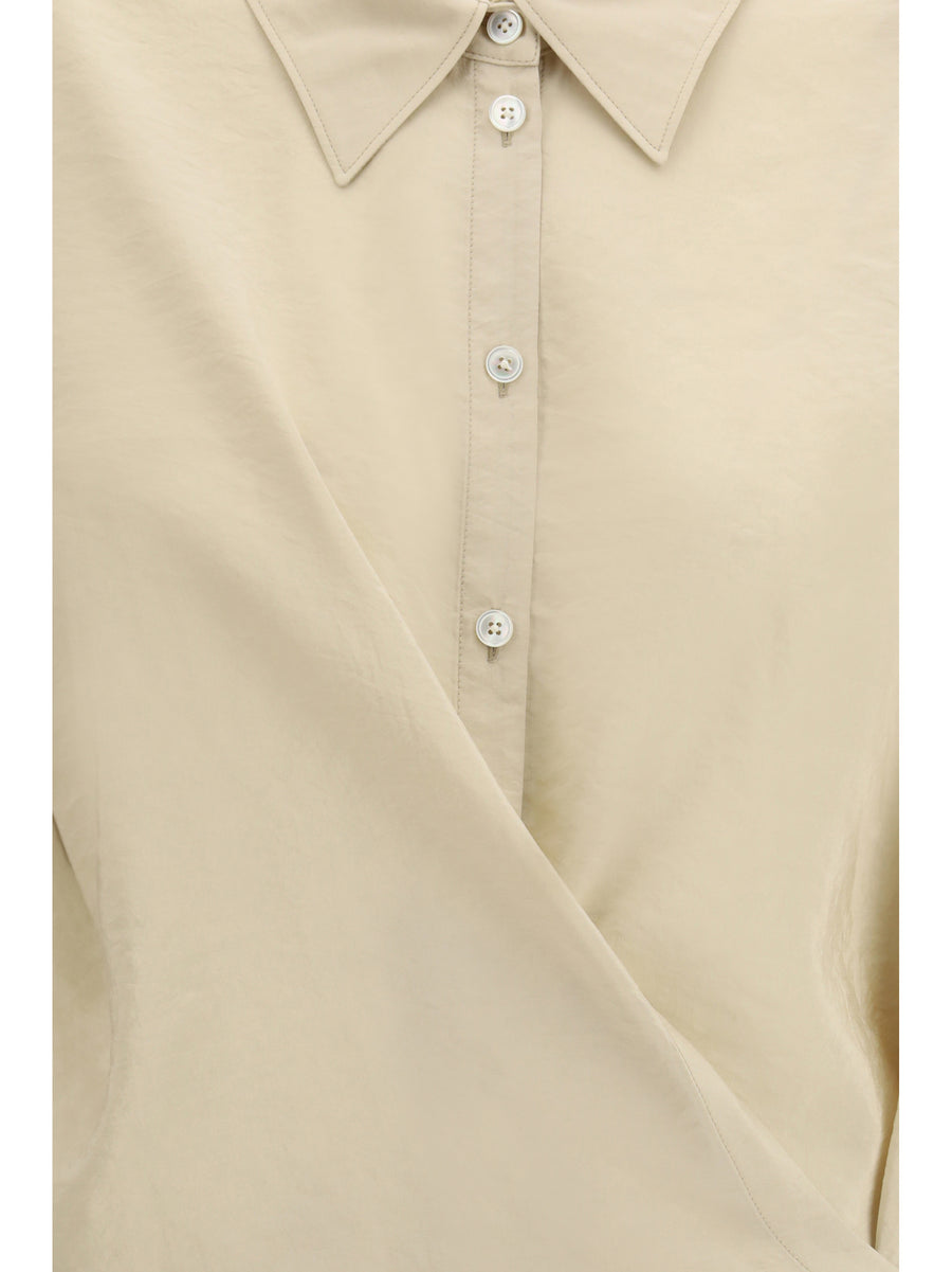 Shirt Draped Oat Milk Silk