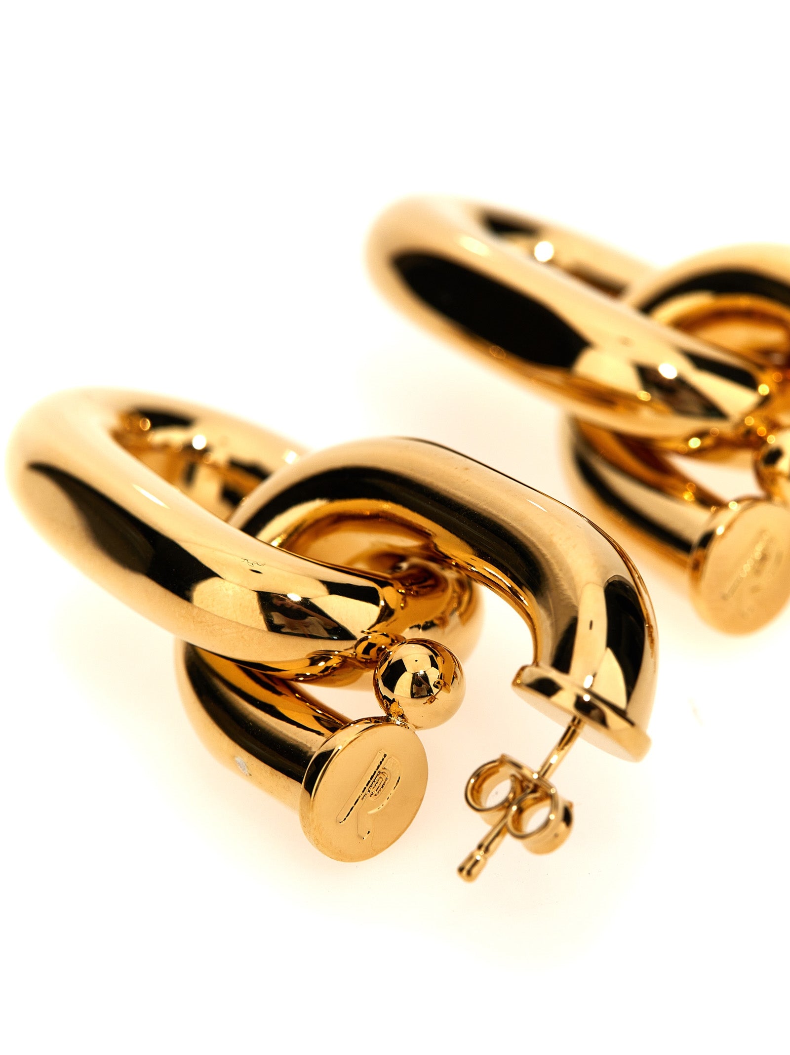 XL Link earrings Gold Brass Jewelry