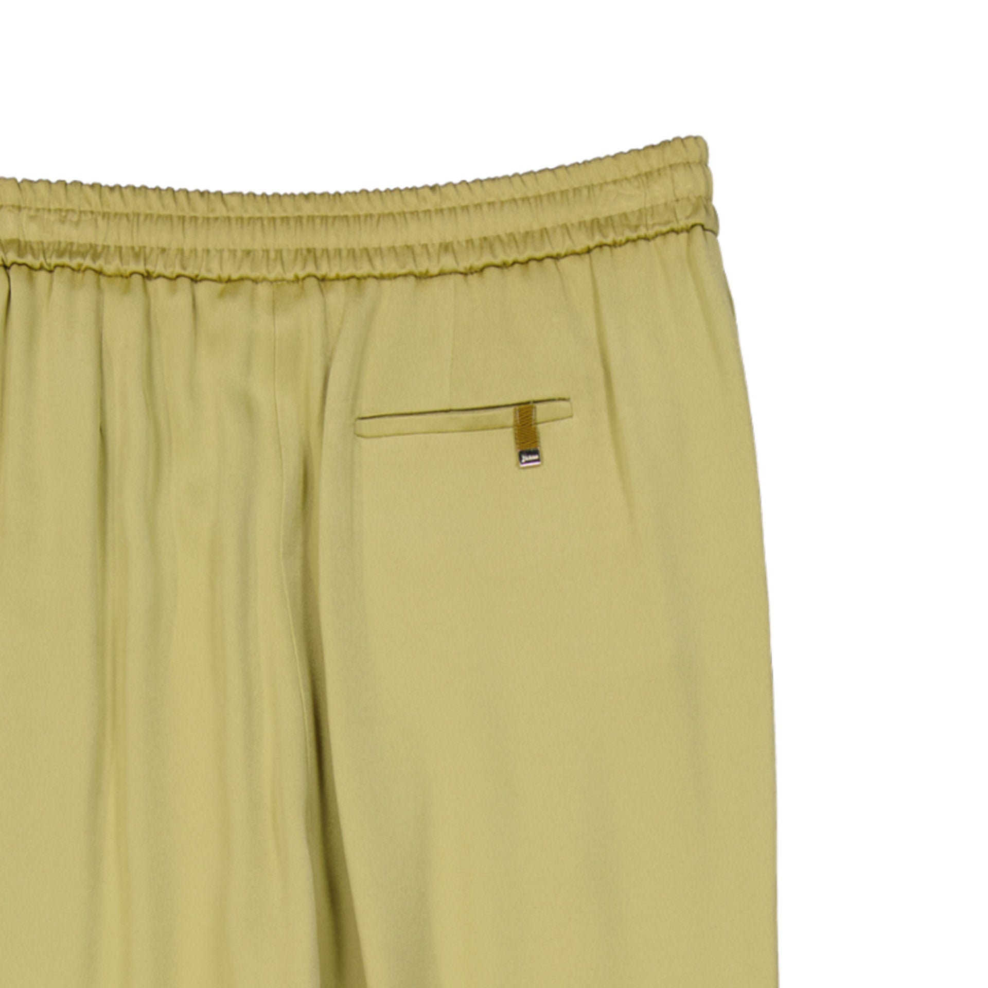 Herno Satin Wide Pants Yellow Acetate Viscose