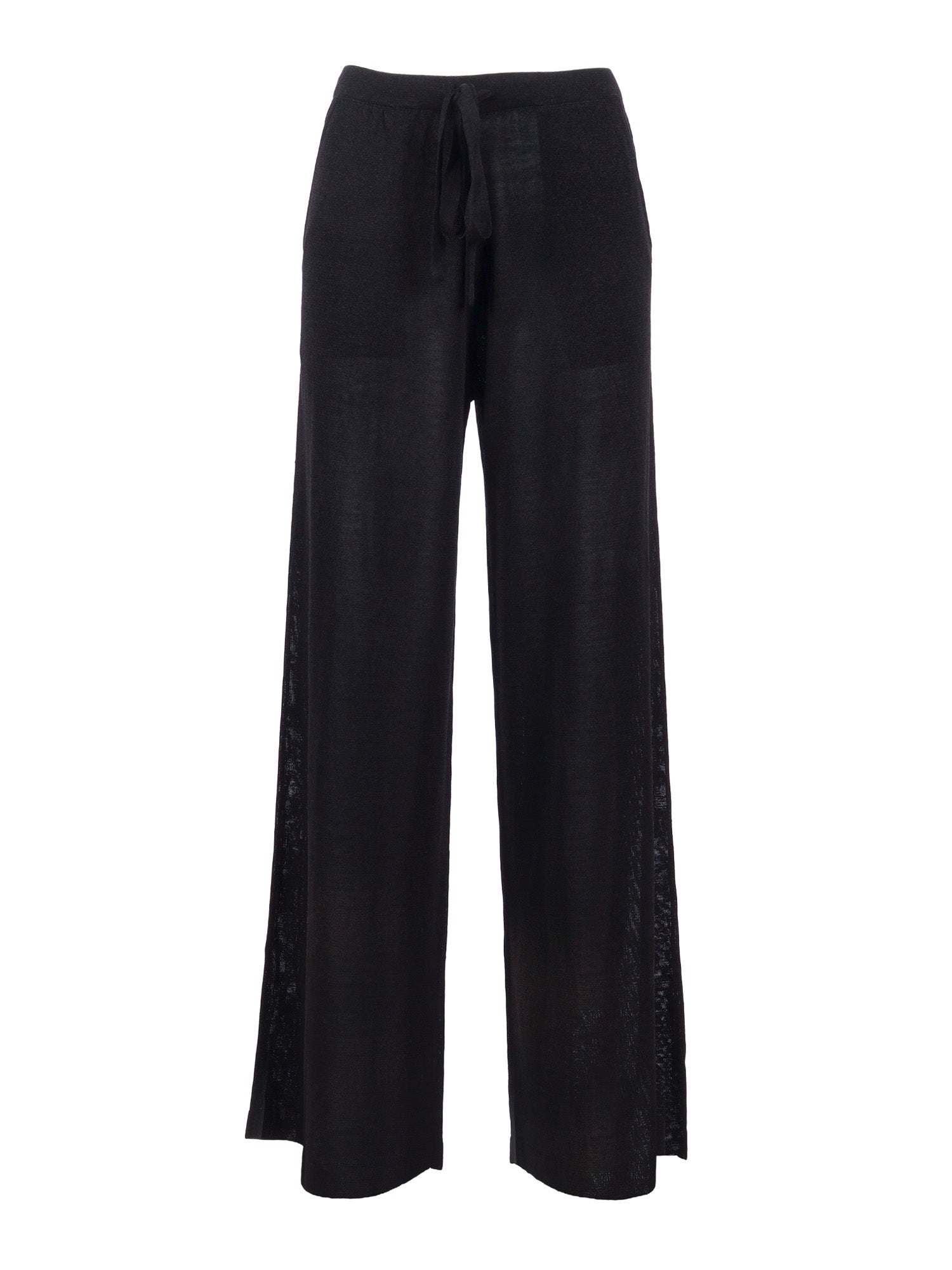 PANTS Black Linen Viscose