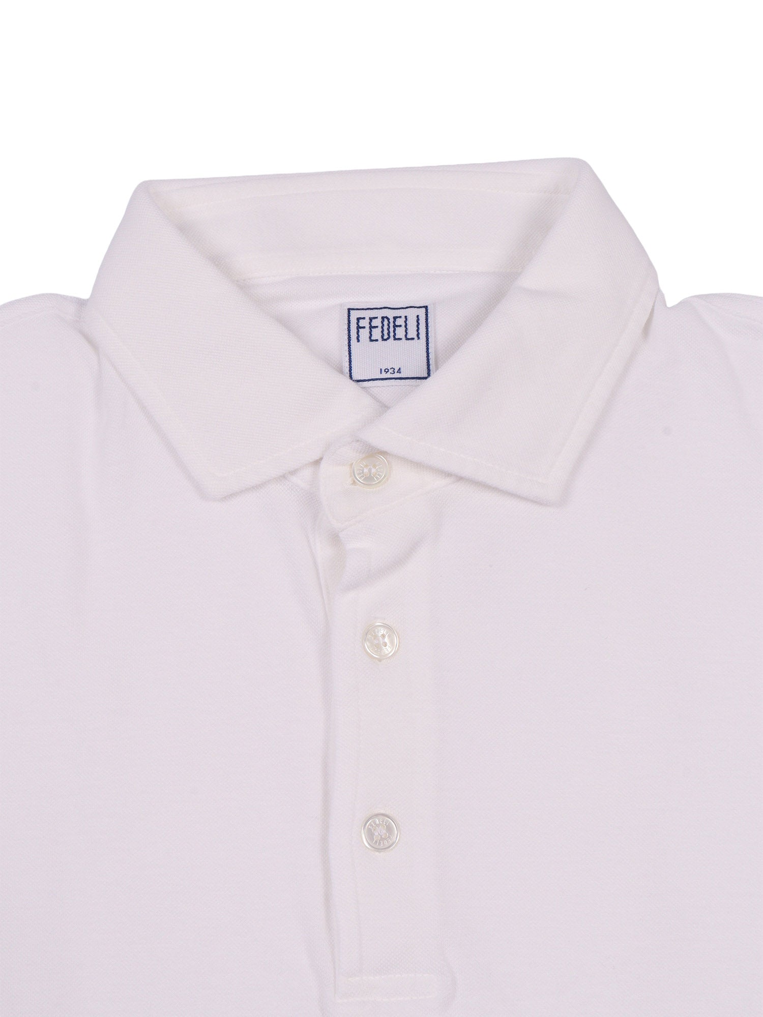 POLO-SHIRT S-S KNITTED MAN White Cotton Polo Shirt