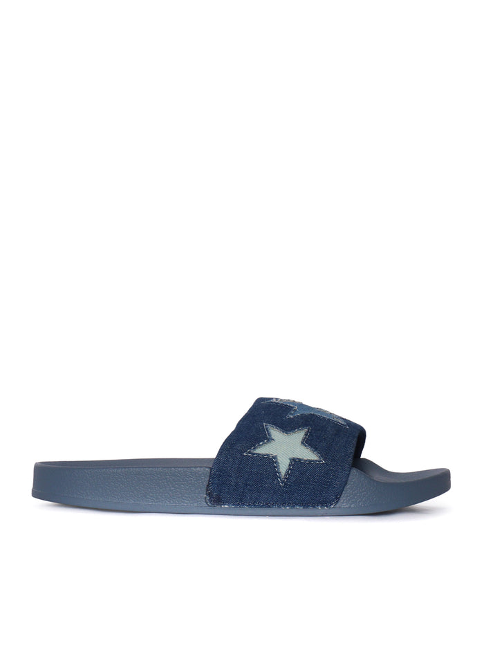 SANDALS Blue Cotton
