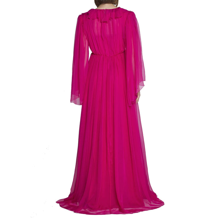 Silk Midi Dress Pink